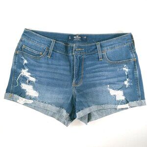 Hollister California Mid-Rise Women's Shorts 3" Size 15 Medium Blue
